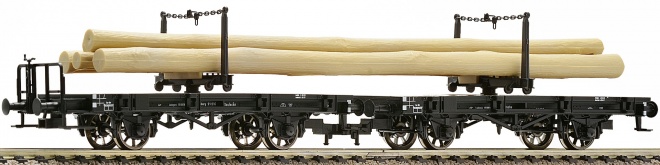 Timber transport cars<br /><a href='images/pictures/Fleischmann/226119.jpg' target='_blank'>Full size image</a>